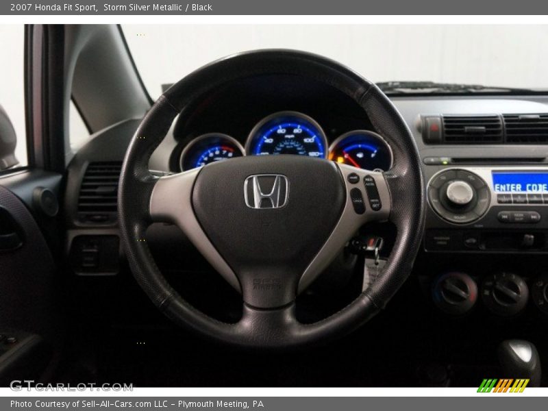 Storm Silver Metallic / Black 2007 Honda Fit Sport