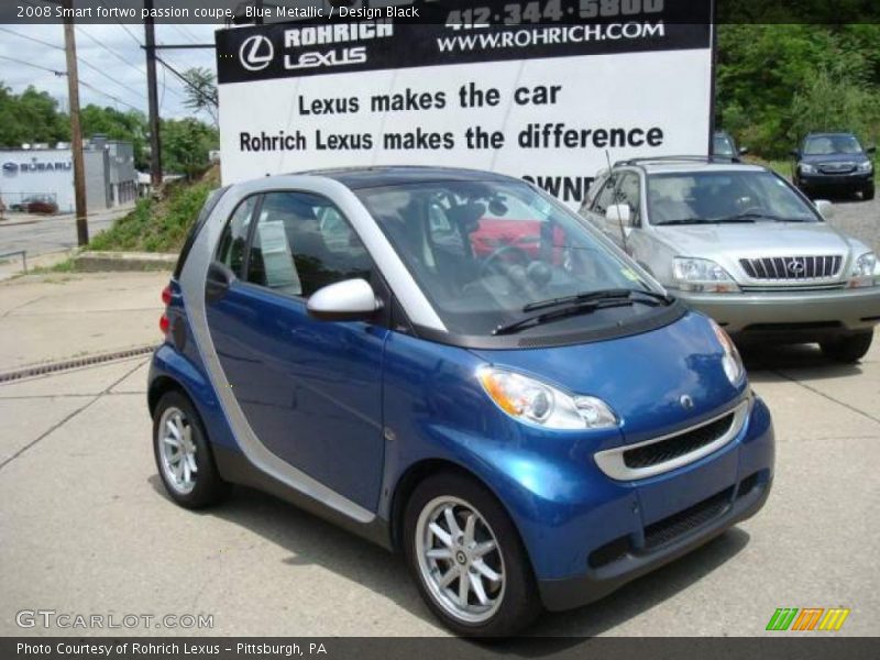 Blue Metallic / Design Black 2008 Smart fortwo passion coupe