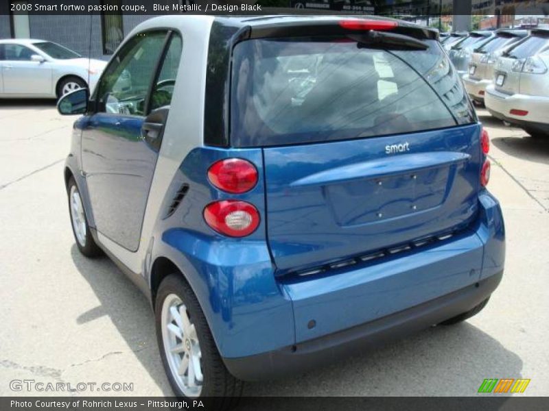 Blue Metallic / Design Black 2008 Smart fortwo passion coupe