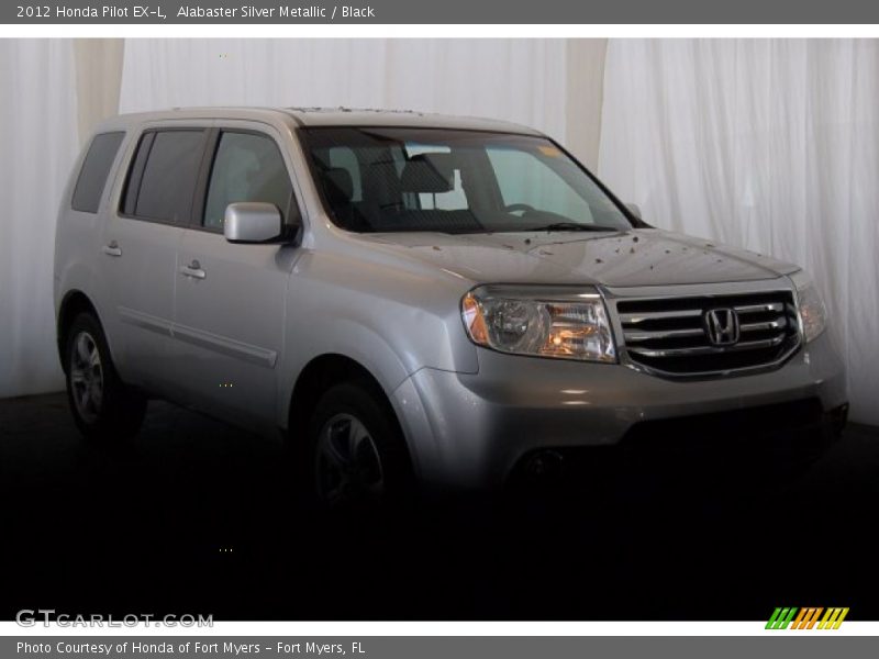 Alabaster Silver Metallic / Black 2012 Honda Pilot EX-L
