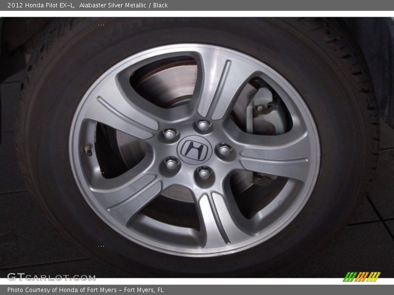 Alabaster Silver Metallic / Black 2012 Honda Pilot EX-L