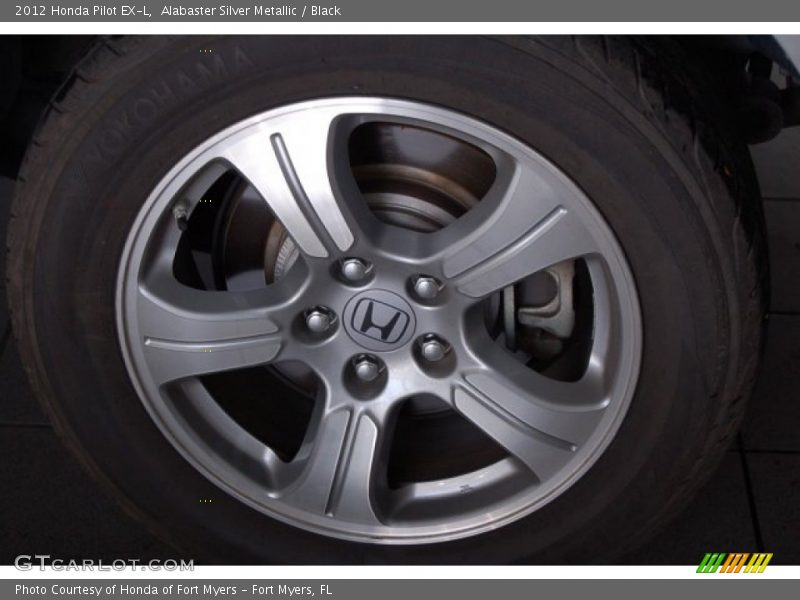 Alabaster Silver Metallic / Black 2012 Honda Pilot EX-L