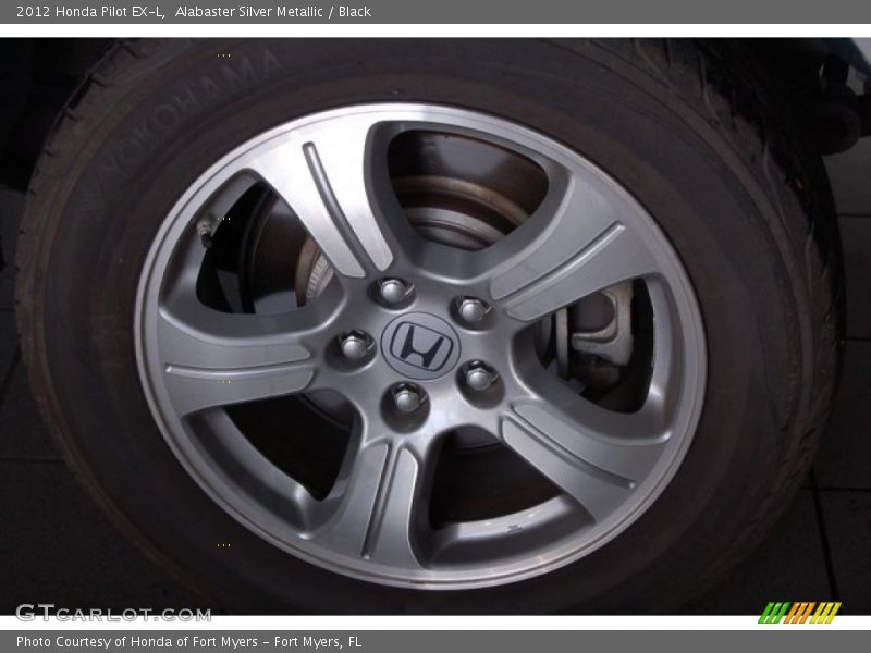 Alabaster Silver Metallic / Black 2012 Honda Pilot EX-L