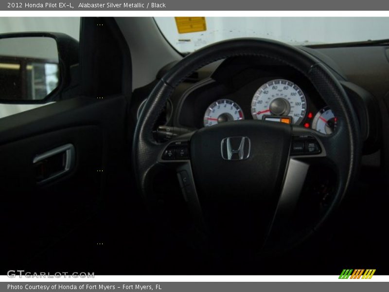 Alabaster Silver Metallic / Black 2012 Honda Pilot EX-L