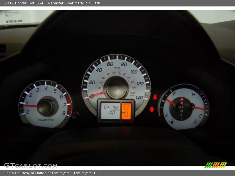 Alabaster Silver Metallic / Black 2012 Honda Pilot EX-L