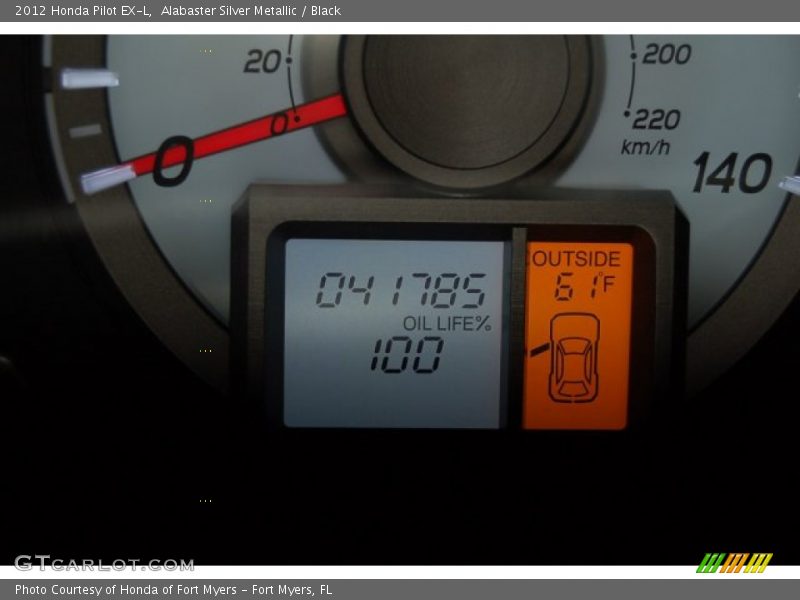 Alabaster Silver Metallic / Black 2012 Honda Pilot EX-L