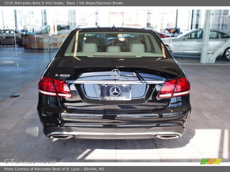 Black / Silk Beige/Espresso Brown 2015 Mercedes-Benz E 400 Sedan