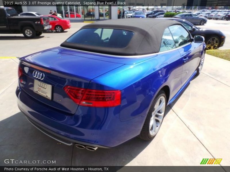 Sepang Blue Pearl / Black 2015 Audi S5 3.0T Prestige quattro Cabriolet