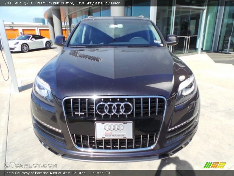 Lava Gray Metallic / Black 2015 Audi Q7 3.0 Premium Plus quattro