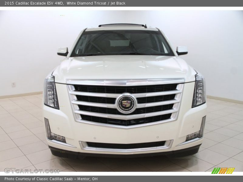 White Diamond Tricoat / Jet Black 2015 Cadillac Escalade ESV 4WD