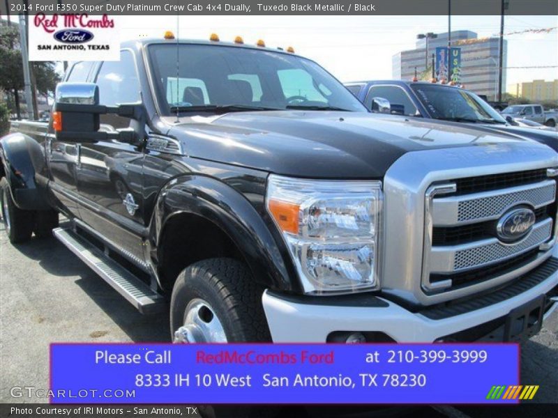 Tuxedo Black Metallic / Black 2014 Ford F350 Super Duty Platinum Crew Cab 4x4 Dually
