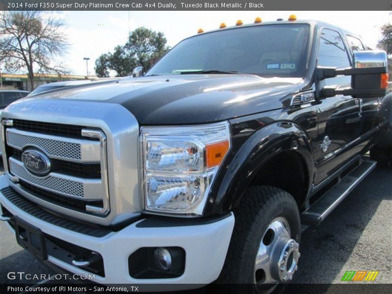 Tuxedo Black Metallic / Black 2014 Ford F350 Super Duty Platinum Crew Cab 4x4 Dually