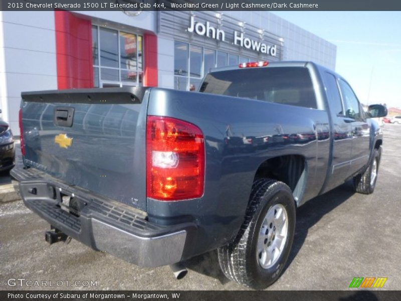 Woodland Green / Light Cashmere/Dark Cashmere 2013 Chevrolet Silverado 1500 LT Extended Cab 4x4