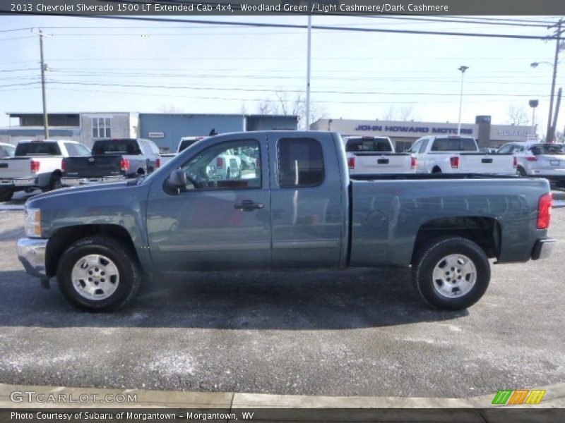 Woodland Green / Light Cashmere/Dark Cashmere 2013 Chevrolet Silverado 1500 LT Extended Cab 4x4