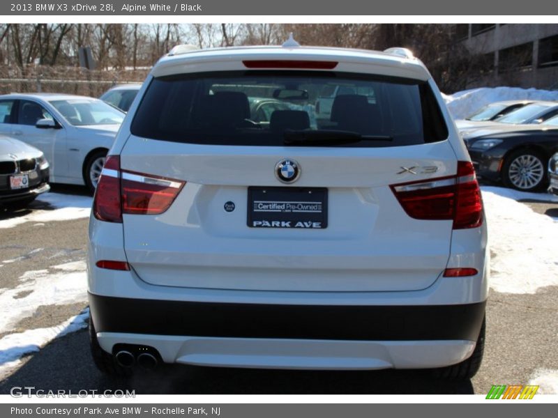 Alpine White / Black 2013 BMW X3 xDrive 28i