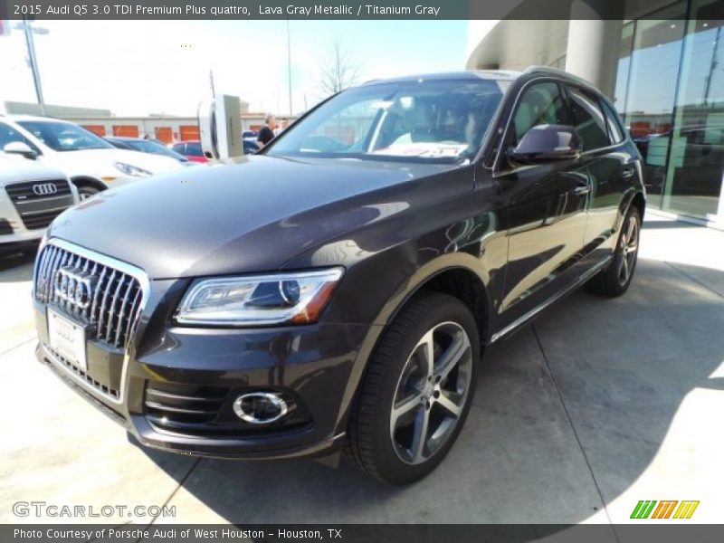 Lava Gray Metallic / Titanium Gray 2015 Audi Q5 3.0 TDI Premium Plus quattro