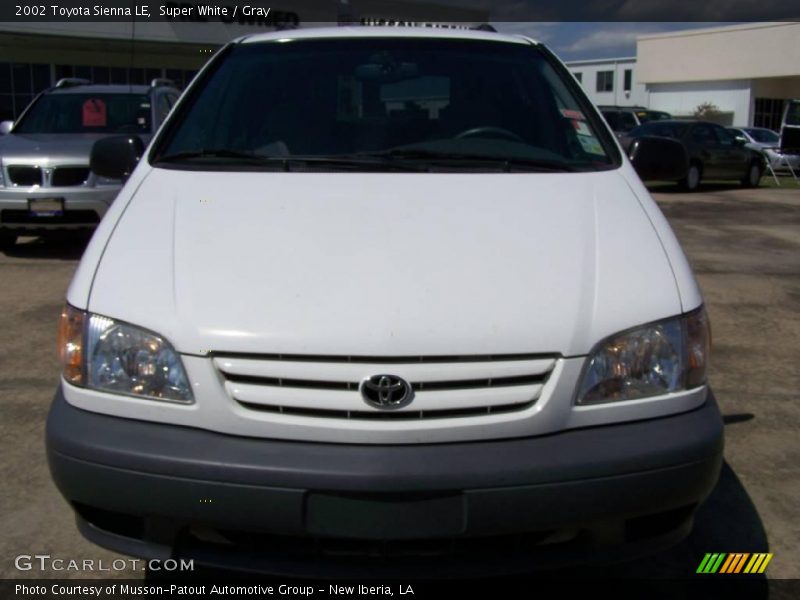 Super White / Gray 2002 Toyota Sienna LE