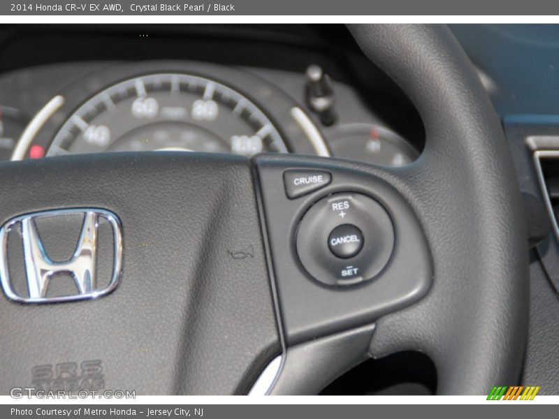 Crystal Black Pearl / Black 2014 Honda CR-V EX AWD