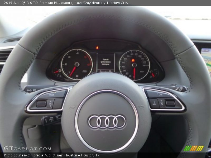 Lava Gray Metallic / Titanium Gray 2015 Audi Q5 3.0 TDI Premium Plus quattro