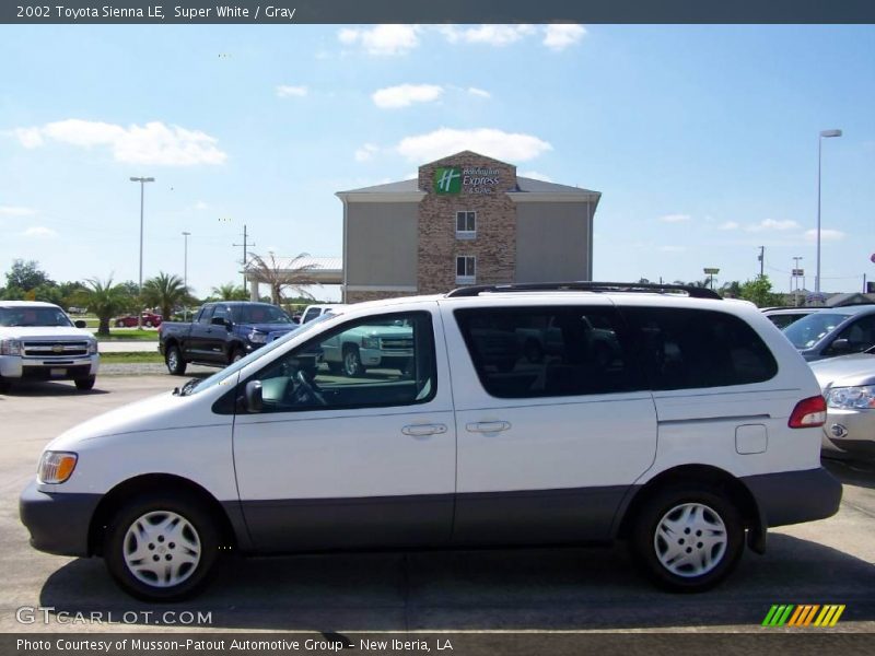 Super White / Gray 2002 Toyota Sienna LE
