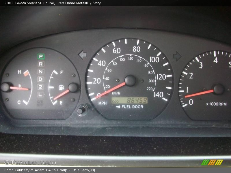 Red Flame Metallic / Ivory 2002 Toyota Solara SE Coupe