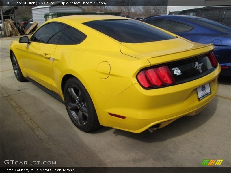 Triple Yellow Tricoat / Ebony 2015 Ford Mustang V6 Coupe