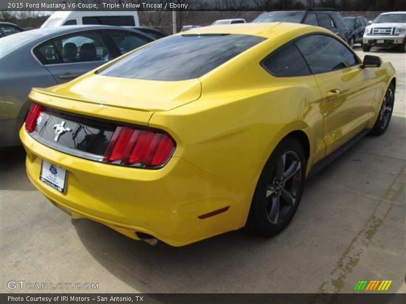 Triple Yellow Tricoat / Ebony 2015 Ford Mustang V6 Coupe