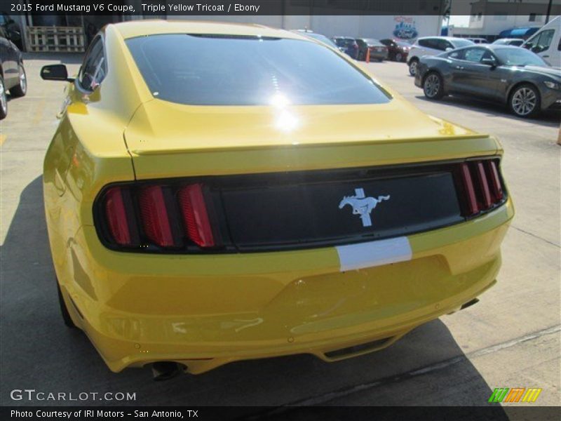 Triple Yellow Tricoat / Ebony 2015 Ford Mustang V6 Coupe