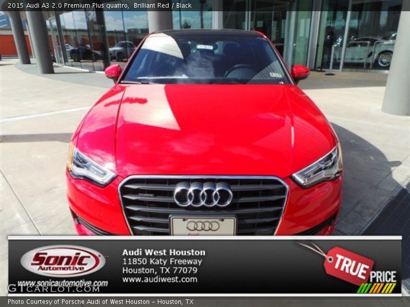 Brilliant Red / Black 2015 Audi A3 2.0 Premium Plus quattro