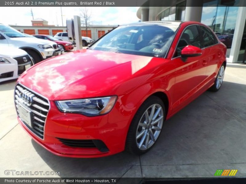Brilliant Red / Black 2015 Audi A3 2.0 Premium Plus quattro