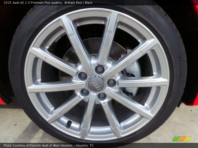 Brilliant Red / Black 2015 Audi A3 2.0 Premium Plus quattro