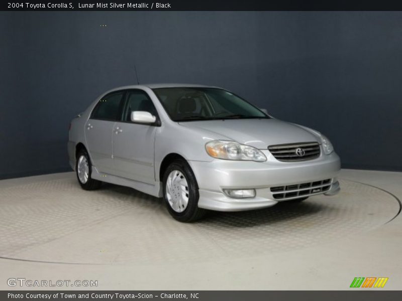 Lunar Mist Silver Metallic / Black 2004 Toyota Corolla S