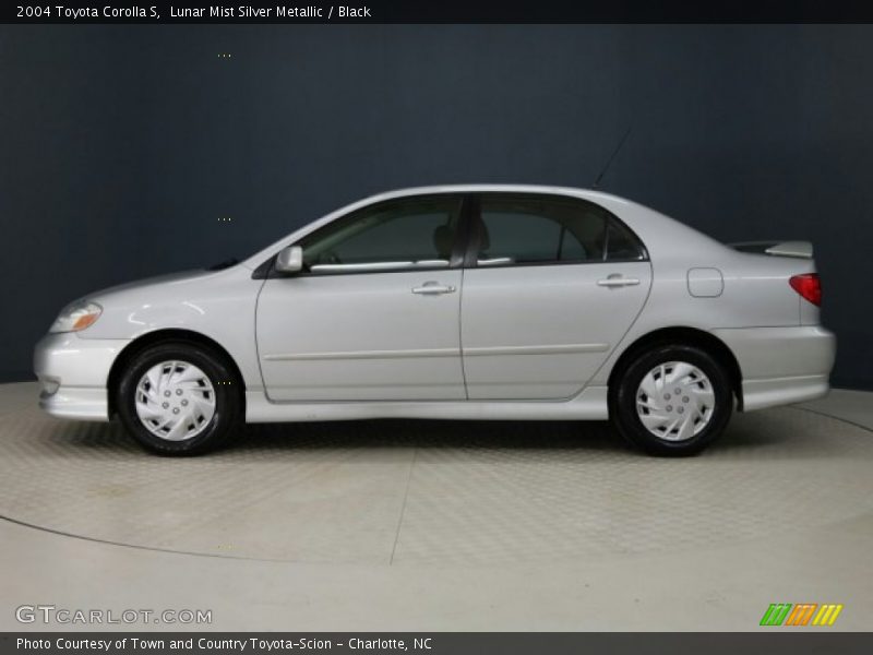 Lunar Mist Silver Metallic / Black 2004 Toyota Corolla S