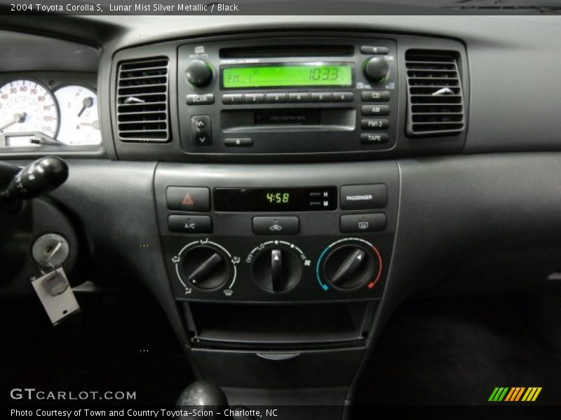 Lunar Mist Silver Metallic / Black 2004 Toyota Corolla S