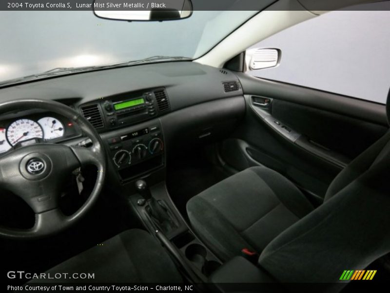 Lunar Mist Silver Metallic / Black 2004 Toyota Corolla S