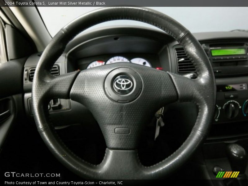 Lunar Mist Silver Metallic / Black 2004 Toyota Corolla S