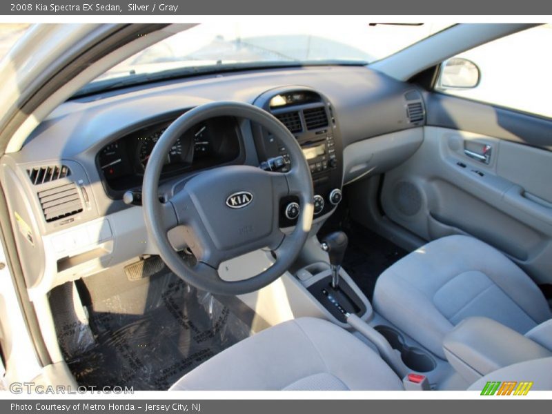 Silver / Gray 2008 Kia Spectra EX Sedan