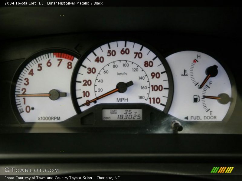 Lunar Mist Silver Metallic / Black 2004 Toyota Corolla S