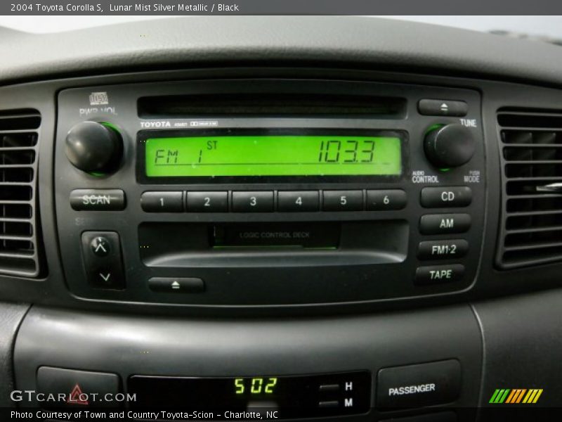 Lunar Mist Silver Metallic / Black 2004 Toyota Corolla S