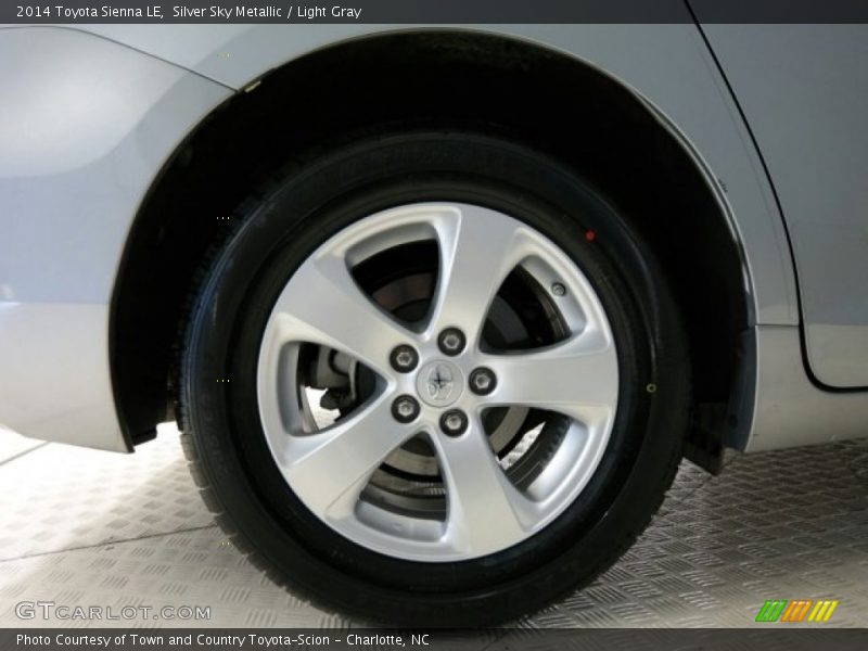 Silver Sky Metallic / Light Gray 2014 Toyota Sienna LE