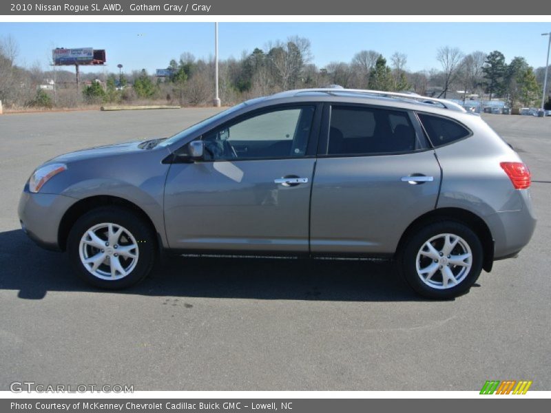 Gotham Gray / Gray 2010 Nissan Rogue SL AWD