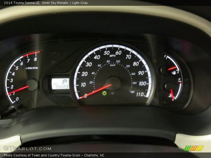 Silver Sky Metallic / Light Gray 2014 Toyota Sienna LE