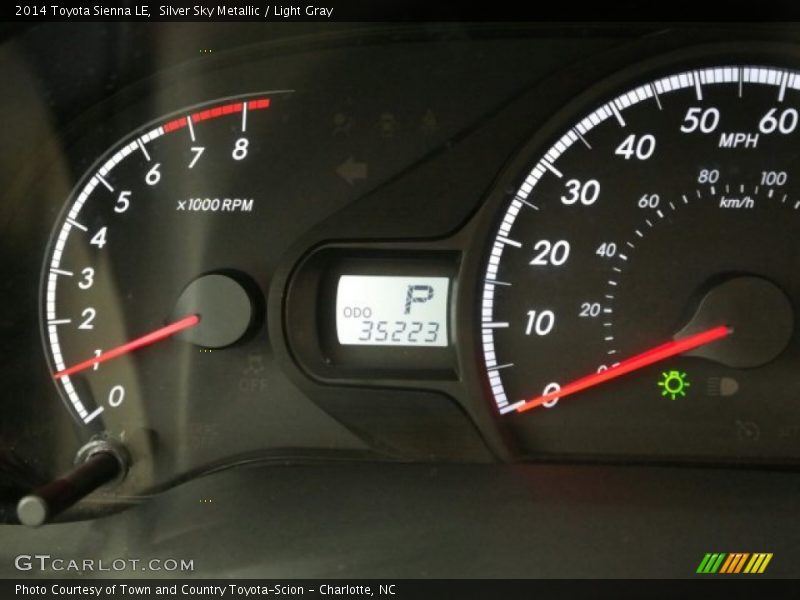 Silver Sky Metallic / Light Gray 2014 Toyota Sienna LE