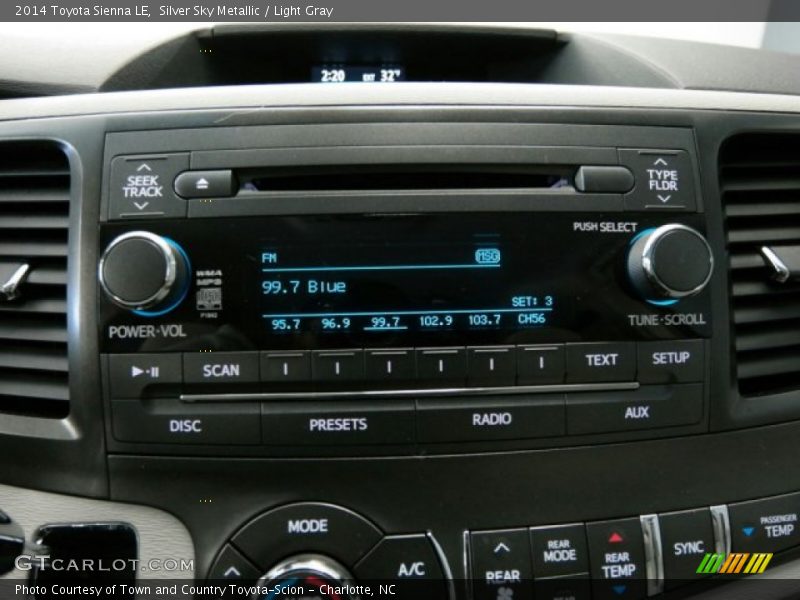 Silver Sky Metallic / Light Gray 2014 Toyota Sienna LE