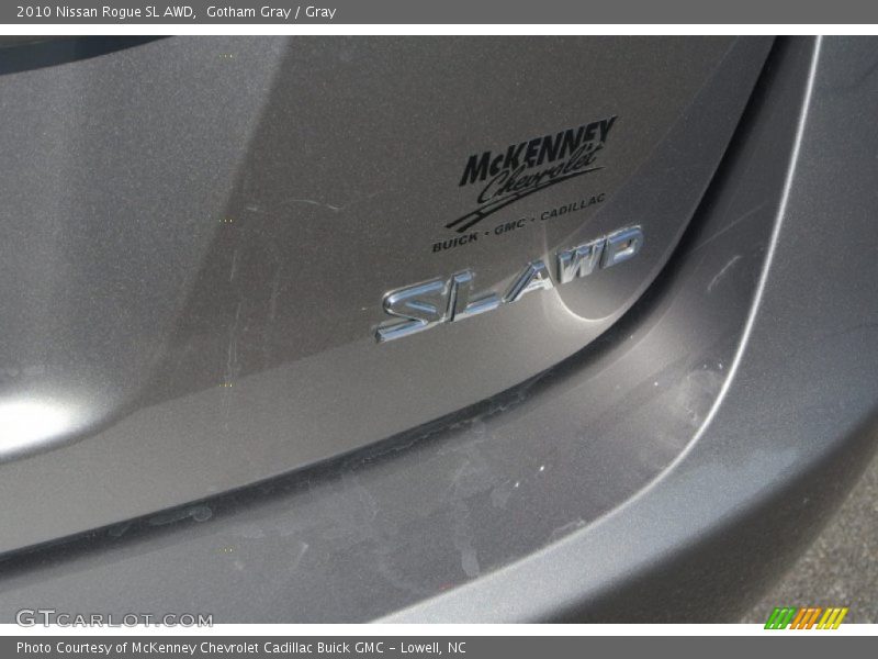 Gotham Gray / Gray 2010 Nissan Rogue SL AWD