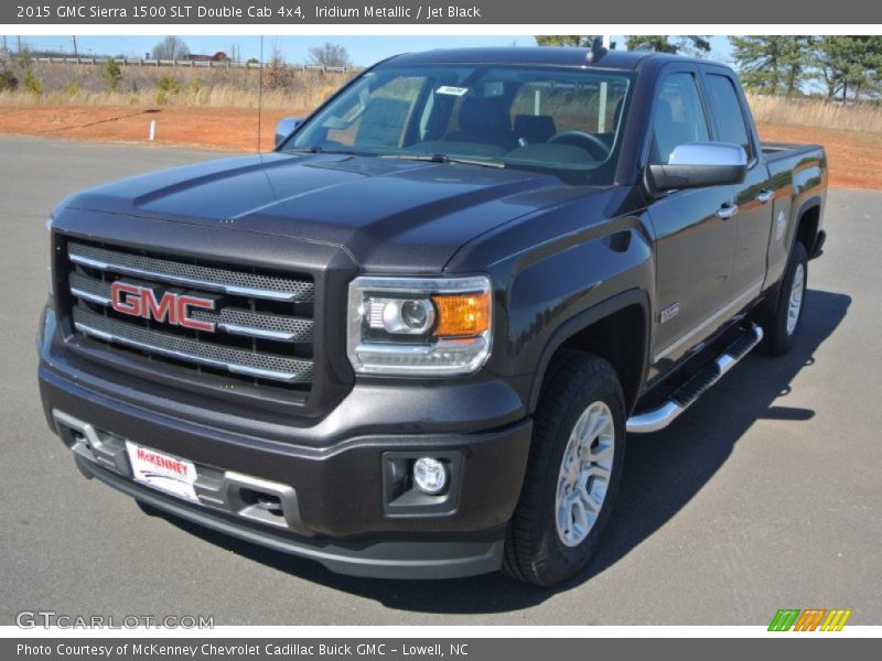 Iridium Metallic / Jet Black 2015 GMC Sierra 1500 SLT Double Cab 4x4