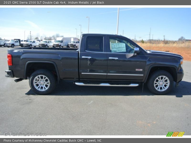 Iridium Metallic / Jet Black 2015 GMC Sierra 1500 SLT Double Cab 4x4