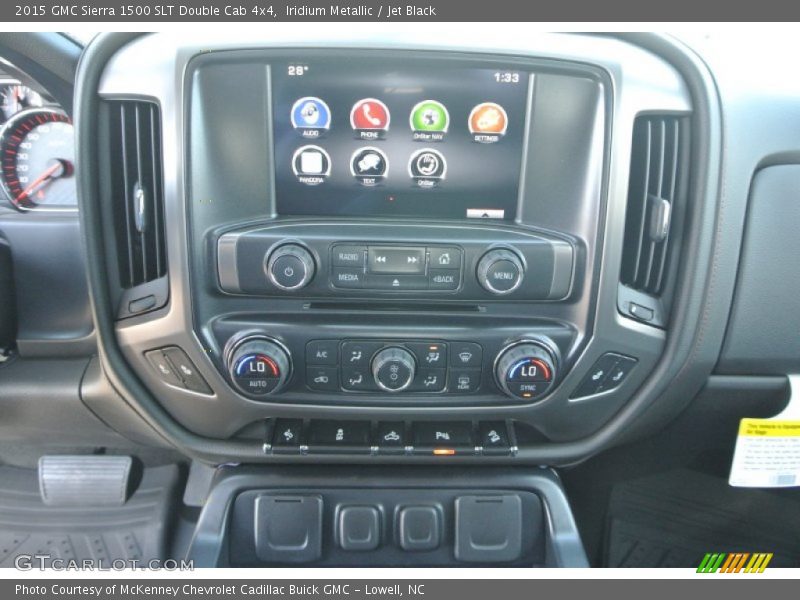 Iridium Metallic / Jet Black 2015 GMC Sierra 1500 SLT Double Cab 4x4