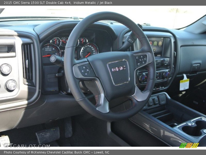 Iridium Metallic / Jet Black 2015 GMC Sierra 1500 SLT Double Cab 4x4