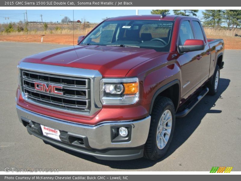 Sonoma Red Metallic / Jet Black 2015 GMC Sierra 1500 SLE Double Cab